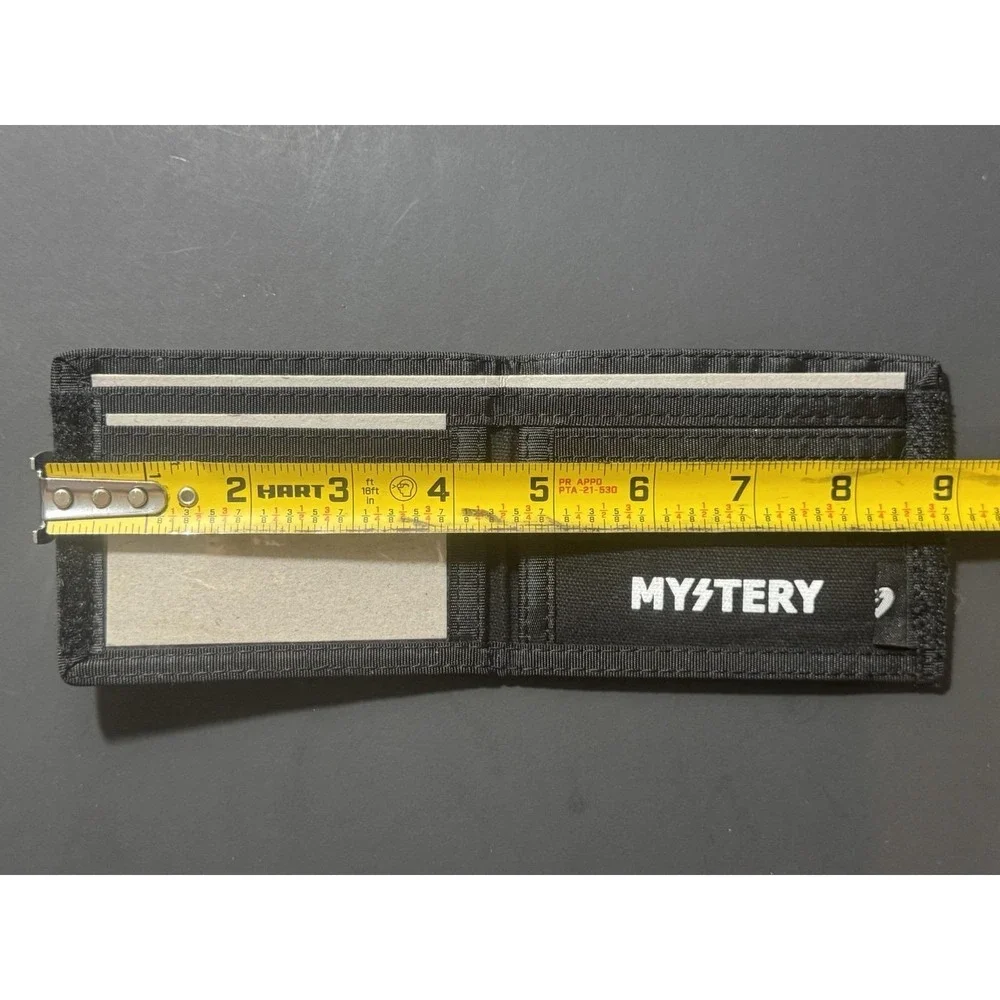 Y2K Mystery Skateboarding Black‎ Canvas Wallet